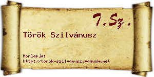 Török Szilvánusz névjegykártya